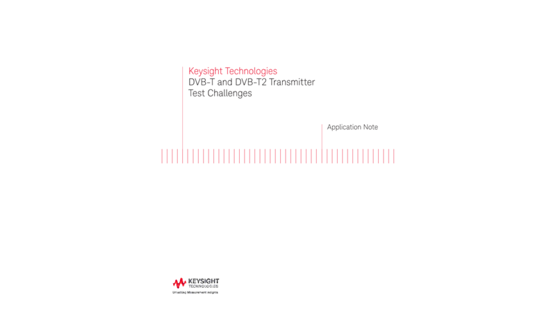 DVB-T and DVB-T2 Transmitter Test Challenges